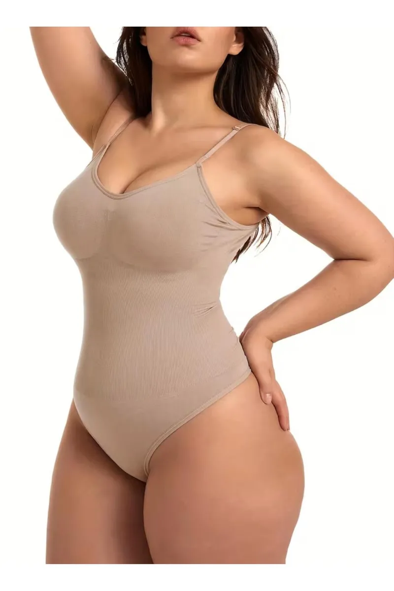 Seamless Zıbın Korse Çıtçıtlı Body 2 Beden İncelten Toparlayıcı Push Up Etkili Karın Bel Göbek Sıkılaştırıcı Kadın Body Korse 9051 Bej görseli