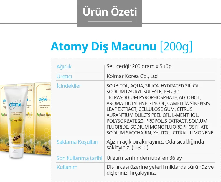 Diş Macunu 200g * 5 Adet görseli