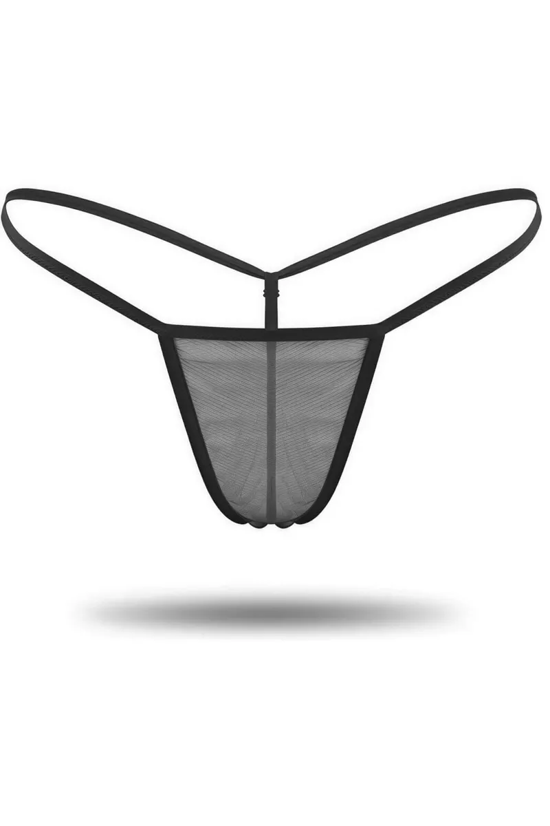 3'lü Renkli Transparan Tül String Tanga TM0369 görseli
