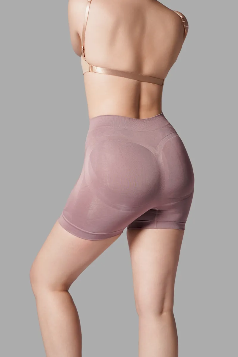 Push Up Seamless Dikişsiz Popo Şekillendirici Kısa Paçalı Korse 2064 Gül Kurusu görseli