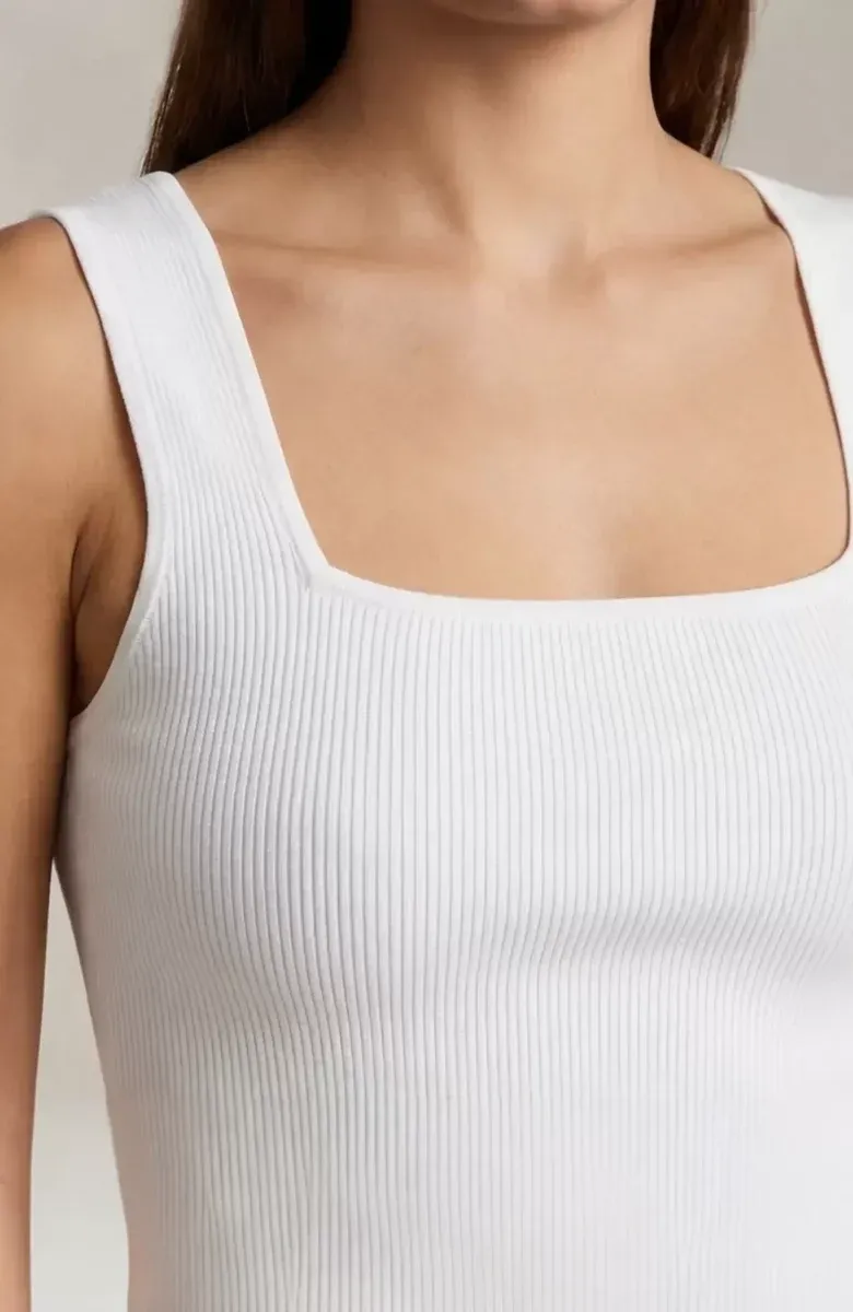 Kadın Beyaz Kalın Askılı Crop Top Büstiyer – Modern ve Şık Tasarım görseli