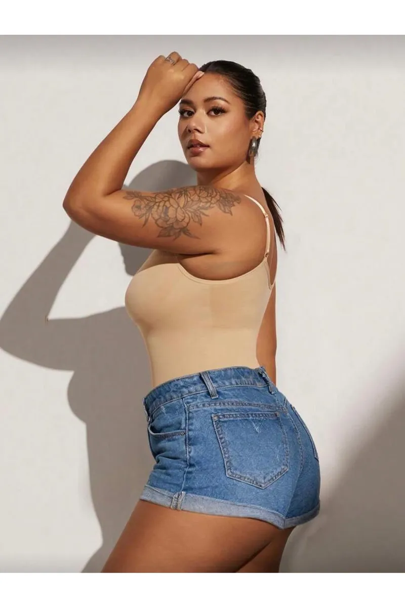 Seamless Zıbın Korse Çıtçıtlı Body 2 Beden İncelten Toparlayıcı Push Up Etkili Karın Bel Göbek Sıkılaştırıcı Kadın Body Korse 9051 Bej görseli