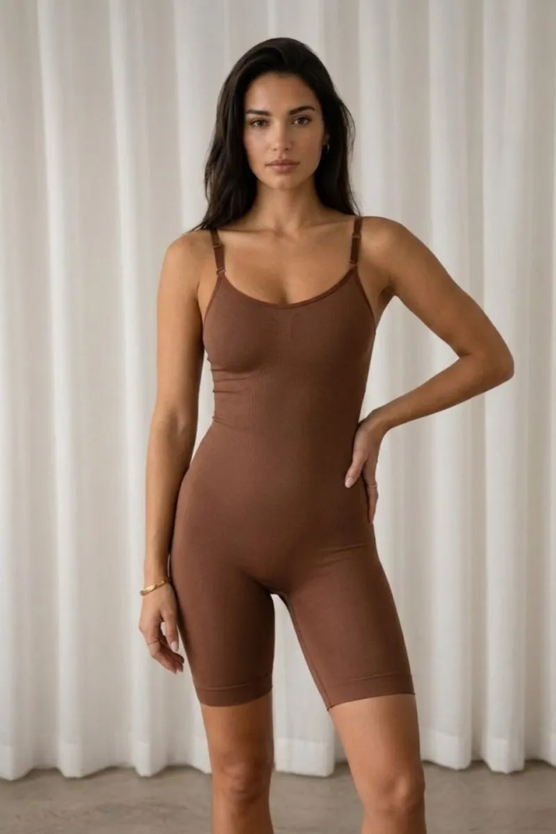 Kadın Bel & Basen Toparlayıcı Kahverengi Dar Body görseli