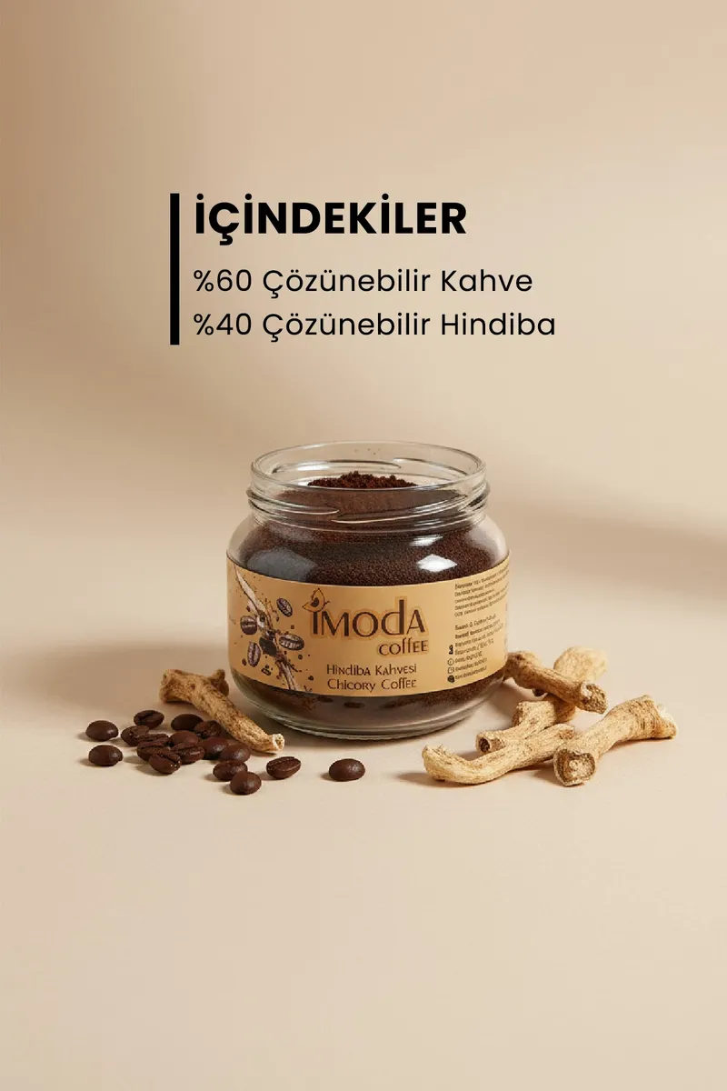 Hindiba Kahvesi 150 gr Cam Kavanoz – 60 Kullanımlık Granül Kahve, Yumuşak İçim görseli