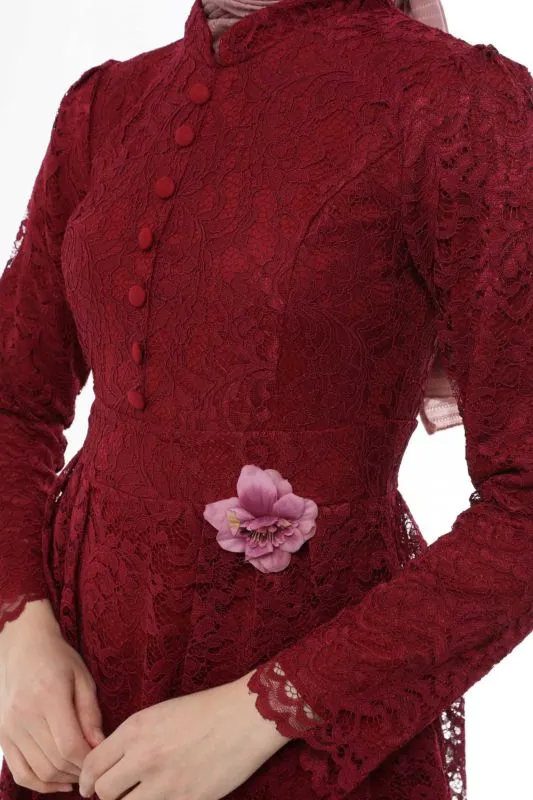 Ahunisa Henna Abiye Bordo 5646 görseli