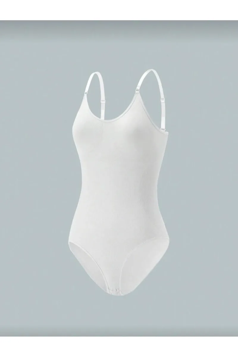 Seamless Zıbın Korse Çıtçıtlı Body 2 Beden İncelten Toparlayıcı Push Up Etkili Karın Bel Göbek Sıkılaştırıcı Kadın Body Korse 9051 Beyaz görseli