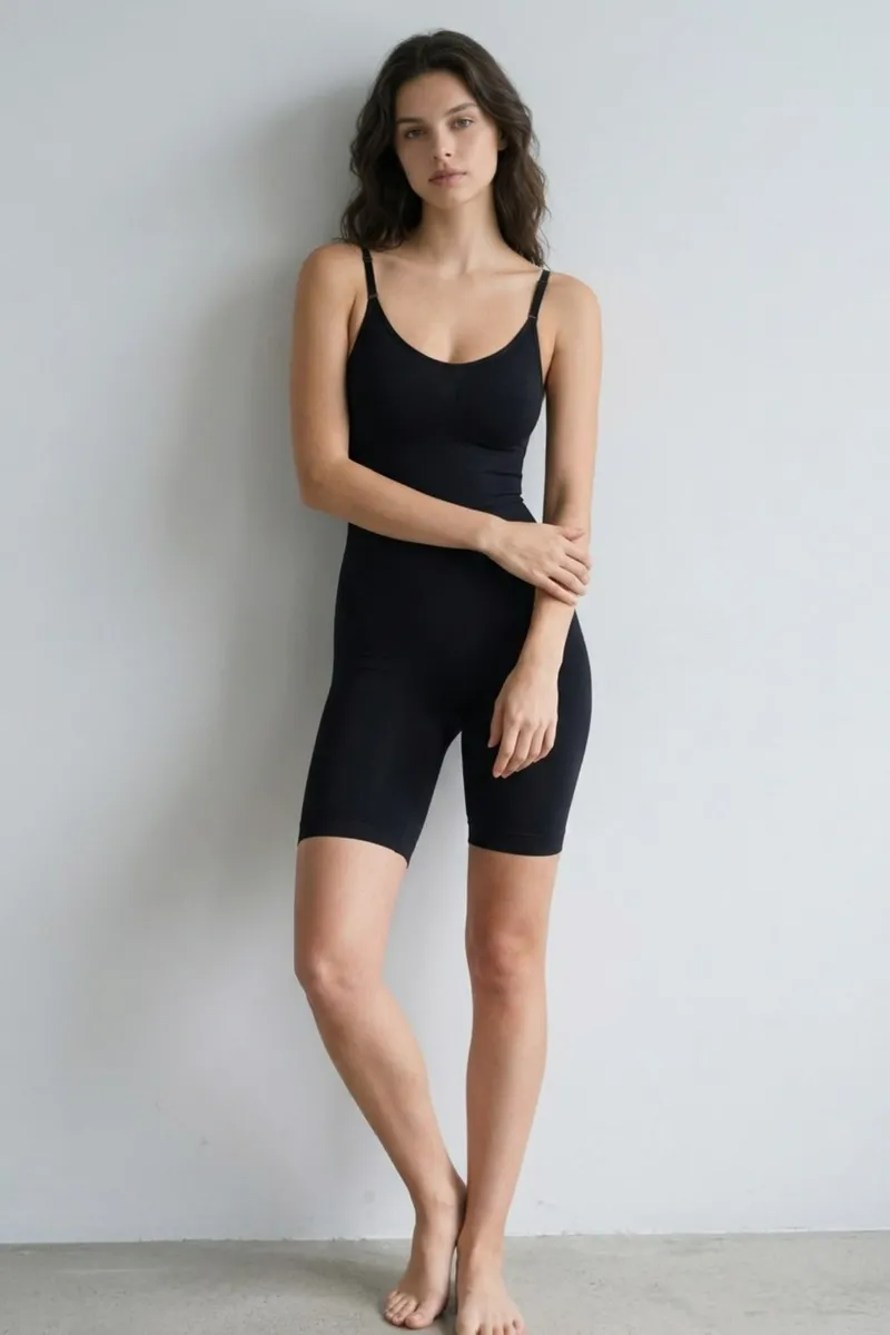 Kadın Bel Bacak Sıkılaştıran SİYAH Full Body görseli