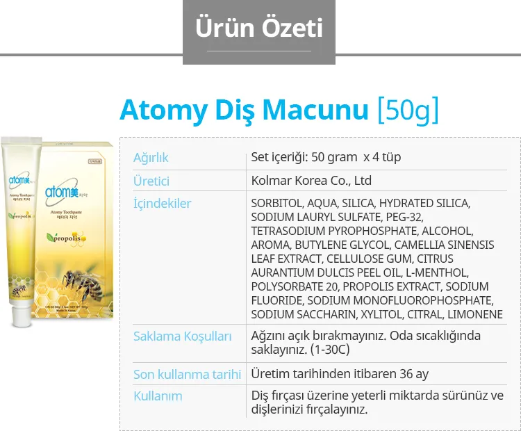 Diş Macunu 50g *4 Adet görseli