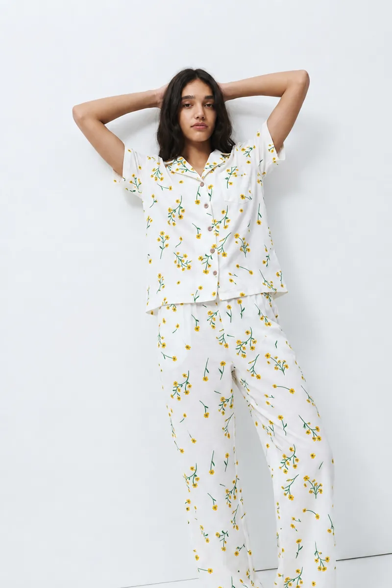 Standart Boy Elastanlı Çok Renkli Pijama Takımı görseli
