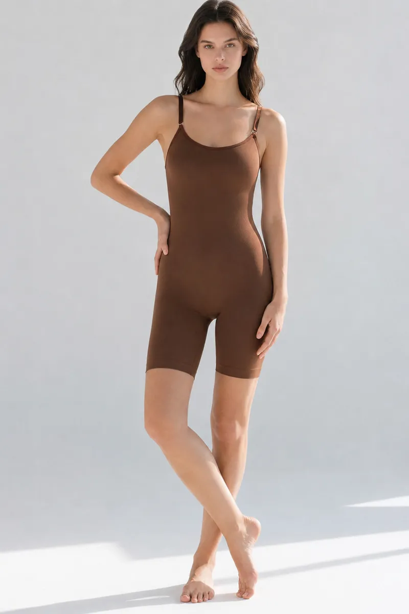 Kadın Bel Bacak Sıkılaştıran Kahverengi Full Body görseli