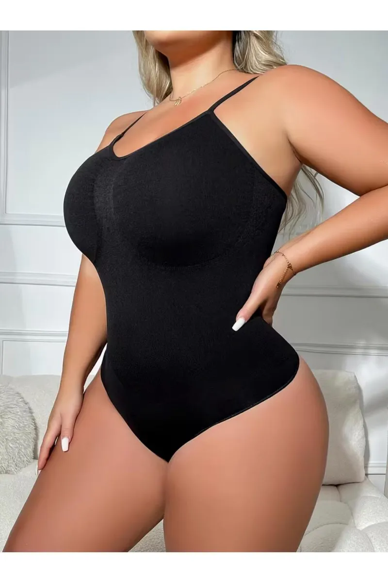 Seamless Zıbın Korse Çıtçıtlı Body 2 Beden İncelten Toparlayıcı Push Up Etkili Karın Bel Göbek Sıkılaştırıcı Kadın Body Korse 9051 Siyah görseli