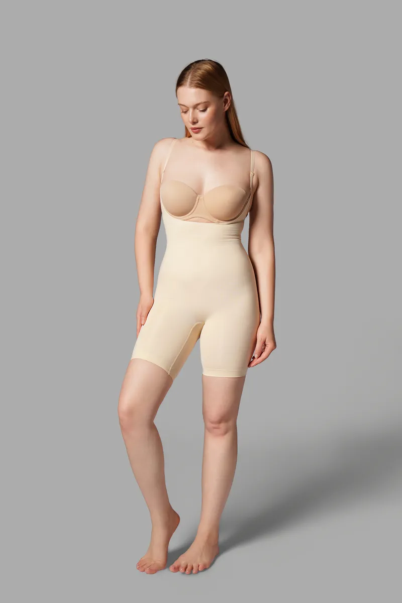 GÖĞÜS ALTI TAM BOY KORSE 9056 Bej görseli