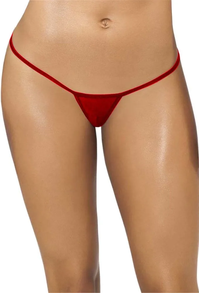 Kırmızı Transparan Tül String Tanga TM1115 görseli
