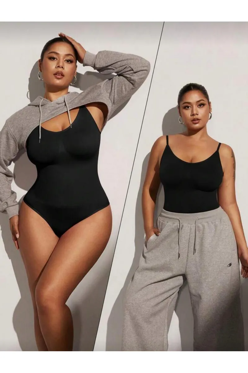 Seamless Zıbın Korse Çıtçıtlı Body 2 Beden İncelten Toparlayıcı Push Up Etkili Karın Bel Göbek Sıkılaştırıcı Kadın Body Korse 9051 Siyah görseli