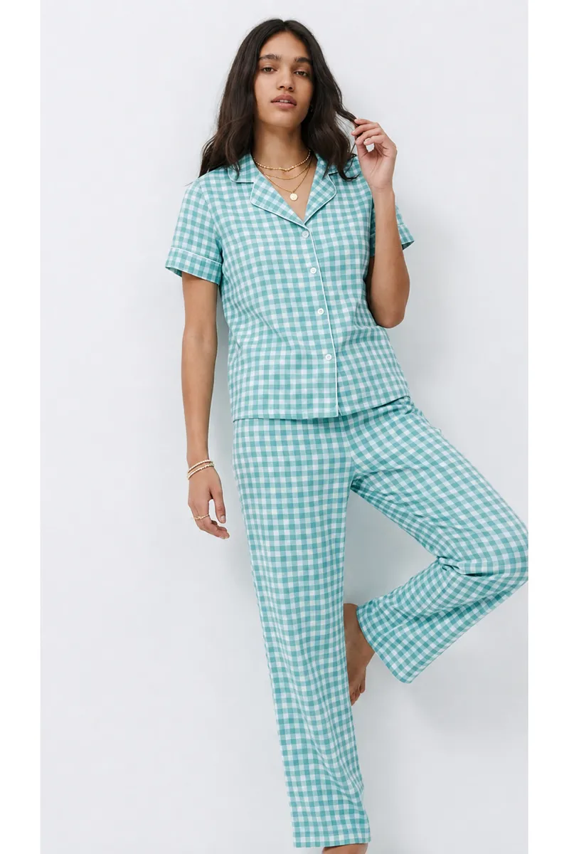 Standart Boy Elastanlı Su Yeşili Pijama Takımı görseli