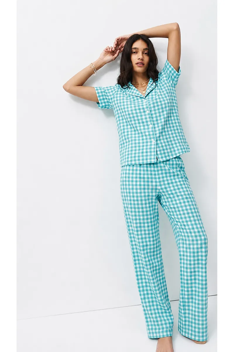 Standart Boy Elastanlı Su Yeşili Pijama Takımı görseli