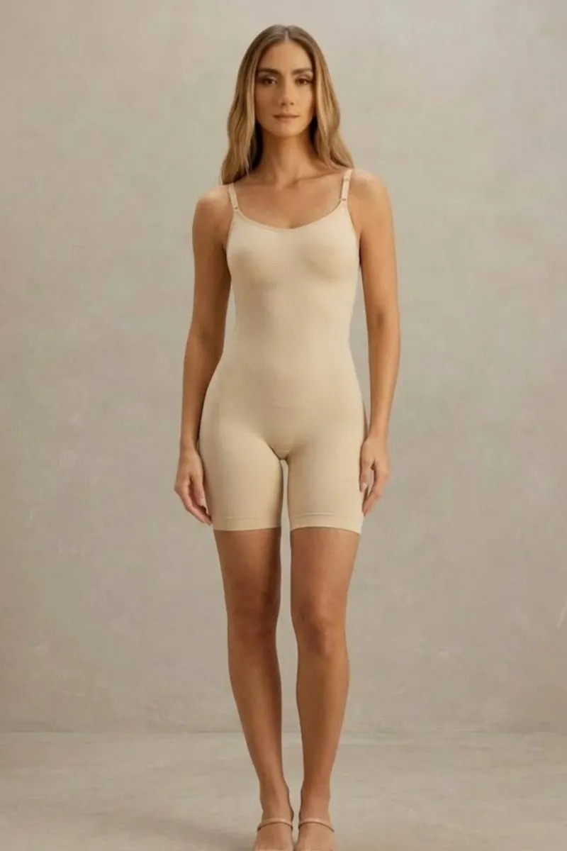 Kadın Kalp Yaka Sportif İncelten Etki Ten Body görseli