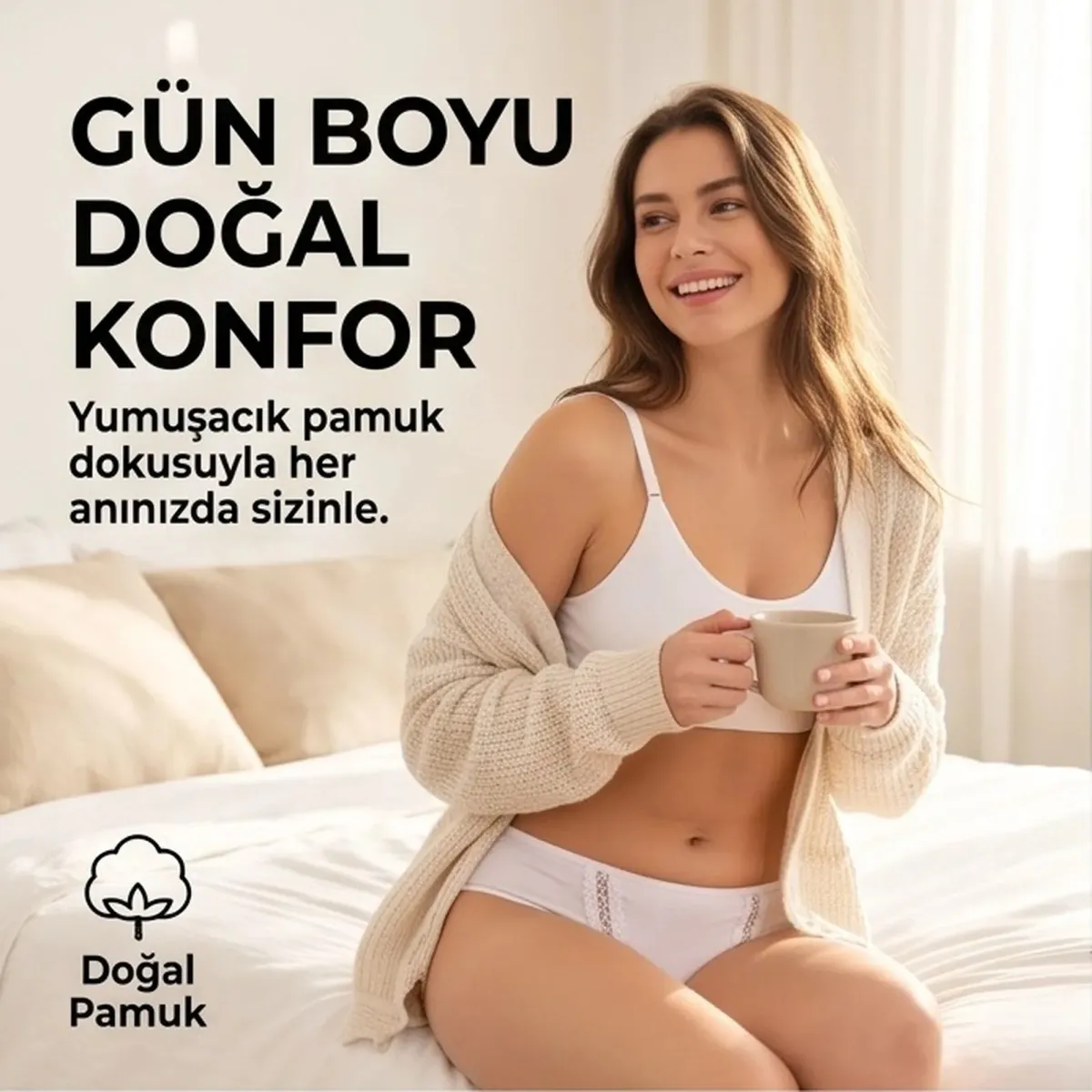 Kadın Pamuklu Zikzak İşlemeli Bikini Kesim Külot 3'lü Paket | Siyah Beyaz Dantel Detaylı İç Çamaşırı görseli