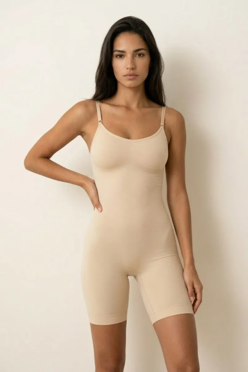 Kadın Bel & Basen Toparlayıcı Ten Dar Body görseli