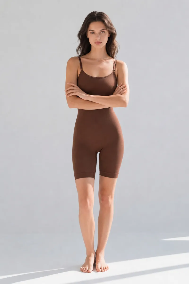 Kadın Bel Bacak Sıkılaştıran Kahverengi Full Body görseli
