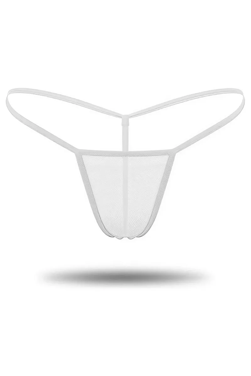 3'lü Renkli Transparan Tül String Tanga TM0369 görseli