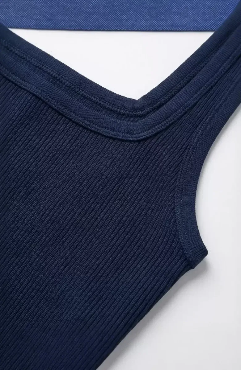 Kadın Lacivert Kalın Askılı Crop Top Büstiyer – Modern ve Şık Tasarım görseli