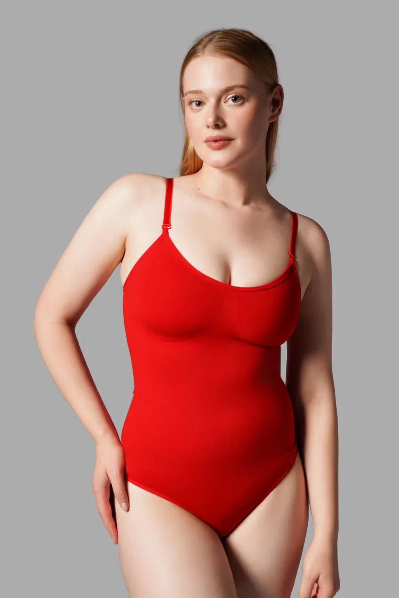 ÇITÇITLI STRİNG BODY KORSE 9052 Kırmızı görseli