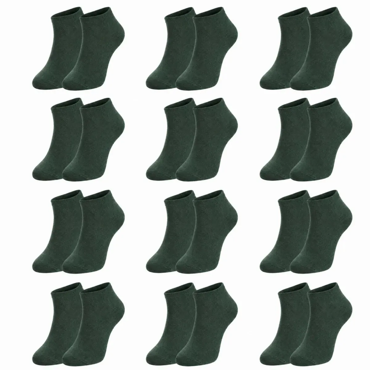 Erkek Pamuklu Patik Çorap 12'li 39-44 | Dikişsiz Burun, Koku Karşıtı, Nefes Alan Sneaker