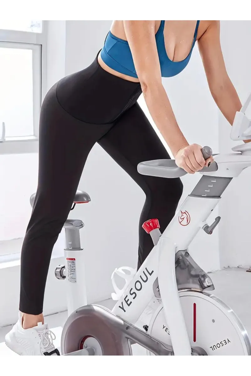 termal zayıflatan incelten toparlayıcı agraflı tayt 4409 Siyah görseli
